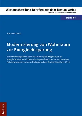 Denkl |  Modernisierung von Wohnraum zur Energieeinsparung | Buch |  Sack Fachmedien