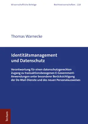 Warnecke |  Identitätsmanagement und Datenschutz | Buch |  Sack Fachmedien