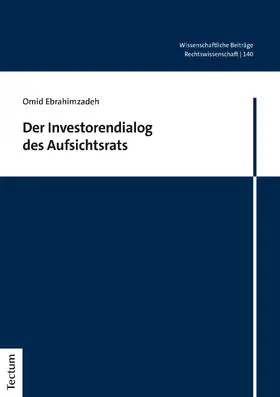 Ebrahimzadeh |  Der Investorendialog des Aufsichtsrats | Buch |  Sack Fachmedien