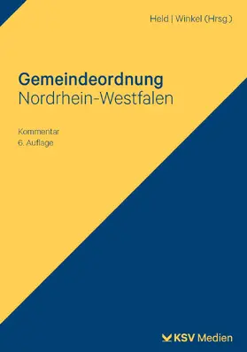 Held / Winkel |  Gemeindeordnung Nordrhein-Westfalen | Buch |  Sack Fachmedien