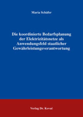 Schäfer |  Die koordinierte Bedarfsplanung der Elektrizitätsnetze als Anwendungsfeld staatlicher Gewährleistungsverantwortung | Buch |  Sack Fachmedien