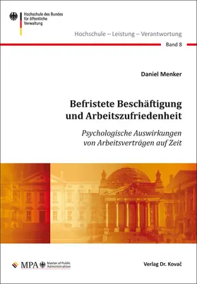 Menker |  Befristete Beschäftigung und Arbeitszufriedenheit | Buch |  Sack Fachmedien