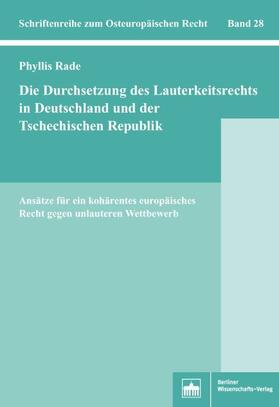 Simsch |  Die Durchsetzung des Lauterkeitsrechts in Deutschland und der Tschechischen Republik | eBook | Sack Fachmedien