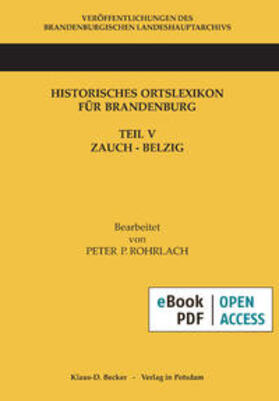 Wissenschafts-Verlag |  Historisches Ortslexikon für Brandenburg | eBook | Sack Fachmedien