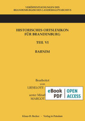 Wissenschafts-Verlag |  Historisches Ortslexikon für Brandenburg | eBook | Sack Fachmedien