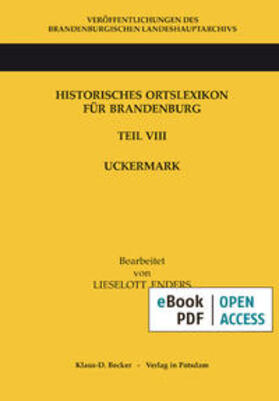 Wissenschafts-Verlag |  Historisches Ortslexikon für Brandenburg | eBook | Sack Fachmedien