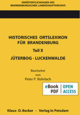 Wissenschafts-Verlag | Historisches Ortslexikon für Brandenburg | E-Book | sack.de