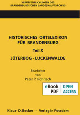 Wissenschafts-Verlag |  Historisches Ortslexikon für Brandenburg | eBook | Sack Fachmedien