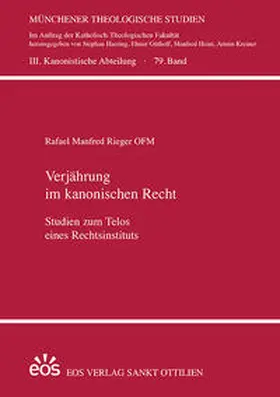 Rieger |  Verjährung im kanonischen Recht | Buch |  Sack Fachmedien