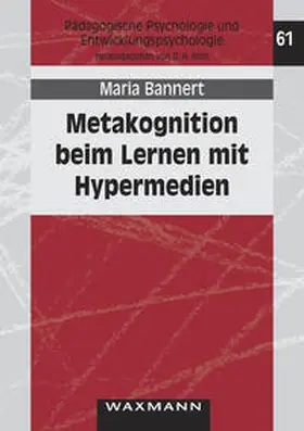 Bannert |  Metakognition beim Lernen mit Hypermedien | Buch |  Sack Fachmedien