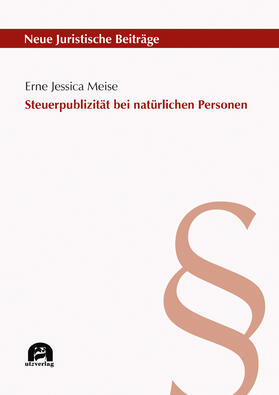 Meise |  Steuerpublizität bei natürlichen Personen | Buch |  Sack Fachmedien