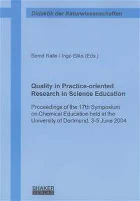 Ralle / Eilks |  Quality in Practice-oriented Research in Science Education | Buch |  Sack Fachmedien