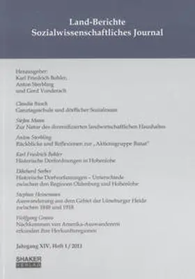 Bohler / Sterbling / Vonderach |  Land-Berichte. Sozialwissenschaftliches Journal | Buch |  Sack Fachmedien