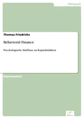 Friedrichs |  Behavioral Finance | eBook | Sack Fachmedien