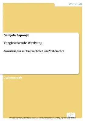 Saponjic |  Vergleichende Werbung | eBook | Sack Fachmedien