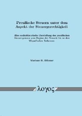  Preußische Steuern unter dem Aspekt der Steuergerechtigkeit | Buch |  Sack Fachmedien