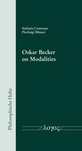 Minari / Centrone |  Oskar Becker on Modalities | Buch |  Sack Fachmedien