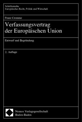 Cromme |  Cromme: Verfassungsvertrag EU | Buch |  Sack Fachmedien
