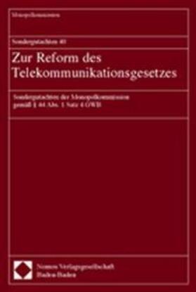 Monopolkommission |  Monopolkommission: Sondergutachten 40 | Buch |  Sack Fachmedien