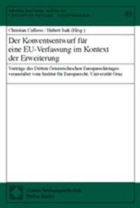 Calliess / Isak |  Konventsentwurf für eine EU-Verfassung im Kontext der Er | Buch |  Sack Fachmedien