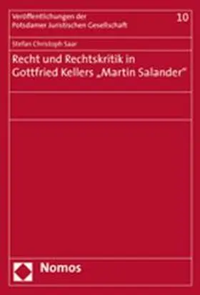 Saar |  Recht und Rechtskritik in Gottfried Kellers "Martin Salander" | Buch |  Sack Fachmedien