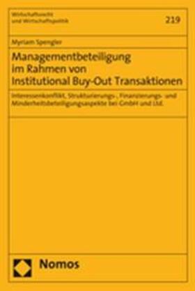 Spengler |  Spengler, M: Managementbeteiligung | Buch |  Sack Fachmedien