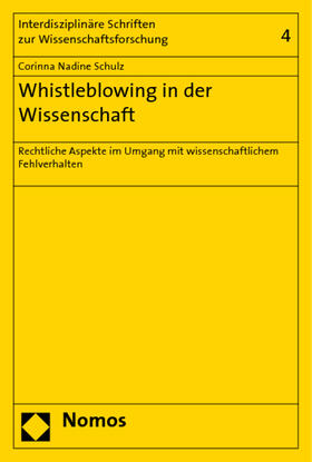 Schulz | Whistleblowing in der Wissenschaft | Buch | 978-3-8329-3511-5 | sack.de