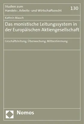 Mauch |  Das monistische Leitungssystem in der Europäischen Aktiengesellschaft | Buch |  Sack Fachmedien