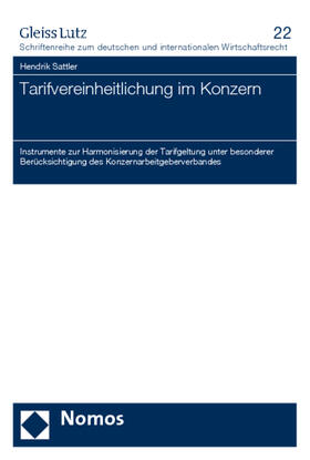 Sattler |  Sattler, H: Tarifvereinheitlichung im Konzern | Buch |  Sack Fachmedien