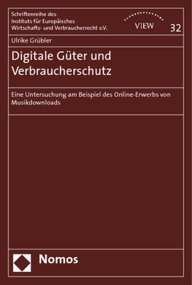 Grübler |  Grübler, U: Digitale Güter und Verbraucherschutz | Buch |  Sack Fachmedien