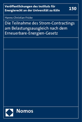 Fricke |  Fricke, H: Teilnahme des Strom-Contractings | Buch |  Sack Fachmedien