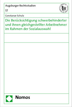 Schulz |  Schulz, C: Berücksichtigung schwerbehinderter | Buch |  Sack Fachmedien