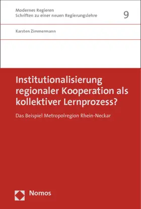 Zimmermann |  Institutionalisierung regionaler Kooperation als kollektiver Lernprozess? | Buch |  Sack Fachmedien