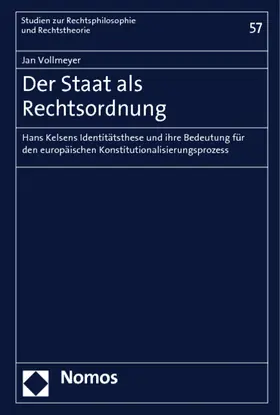 Vollmeyer |  Der Staat als Rechtsordnung | Buch |  Sack Fachmedien