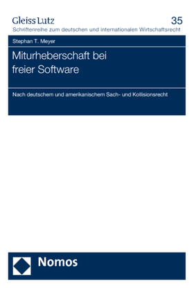 Meyer |  Meyer, S: Miturheberschaft bei freier Software | Buch |  Sack Fachmedien