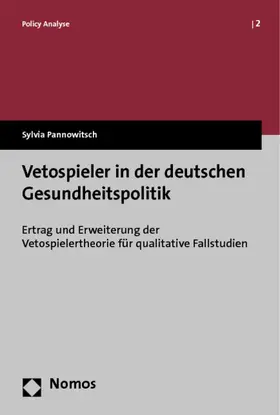 Pannowitsch |  Vetospieler in der deutschen Gesundheitspolitik | Buch |  Sack Fachmedien