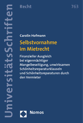 Hofmann |  Selbstvornahme im Mietrecht | Buch |  Sack Fachmedien