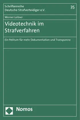 Leitner |  Videotechnik im Strafverfahren | Buch |  Sack Fachmedien