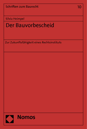 Heimpel |  Der Bauvorbescheid | Buch |  Sack Fachmedien