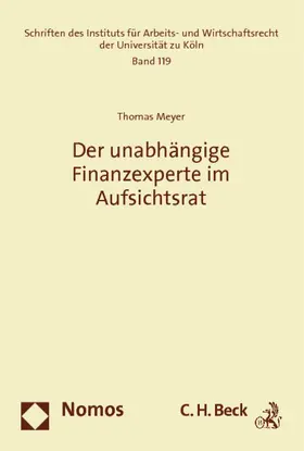 Meyer |  Meyer, T: Der unabhängige Finanzexperte im Aufsichtsrat | Buch |  Sack Fachmedien