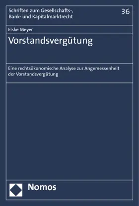 Meyer |  Vorstandsvergütung | Buch |  Sack Fachmedien