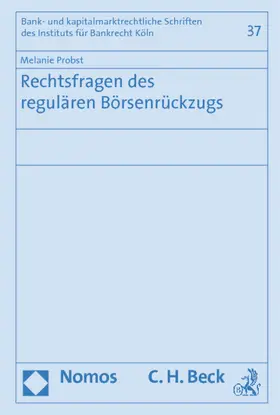 Probst |  Rechtsfragen des regulären Börsenrückzugs | Buch |  Sack Fachmedien