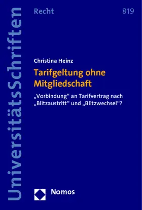 Heinz |  Tarifgeltung ohne Mitgliedschaft | Buch |  Sack Fachmedien