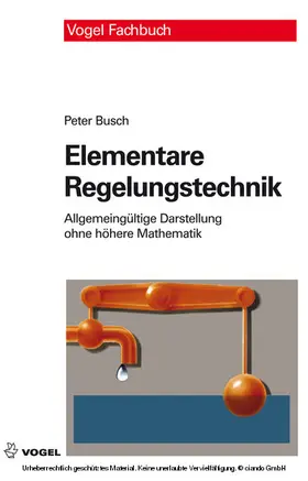 Busch |  Elementare Regelungstechnik | eBook | Sack Fachmedien