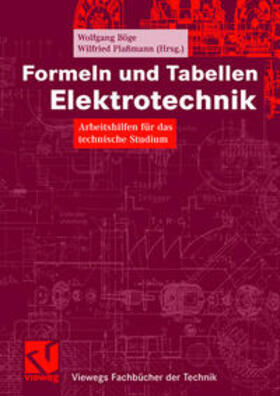 Böge / Plaßmann |  Formeln und Tabellen Elektrotechnik | eBook | Sack Fachmedien