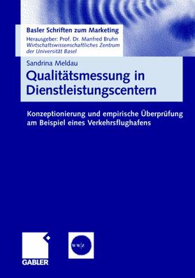 Meldau |  Qualitätsmessung in Dienstleistungscentern | Buch |  Sack Fachmedien