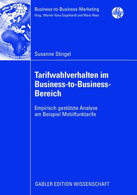 Stingel |  Tarifwahlverhalten im Business-to-Business-Bereich | Buch |  Sack Fachmedien