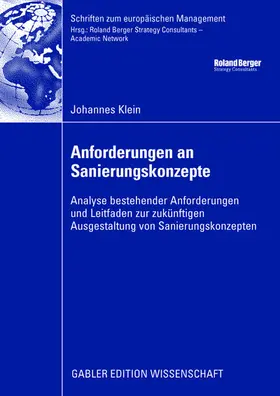 Klein |  Anforderungen an Sanierungskonzepte | Buch |  Sack Fachmedien