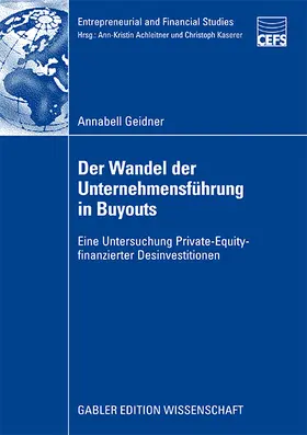 Geidner |  Der Wandel der Unternehmensführung in Buyouts | Buch |  Sack Fachmedien