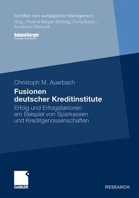 Auerbach |  Fusionen deutscher Kreditinstitute | Buch |  Sack Fachmedien